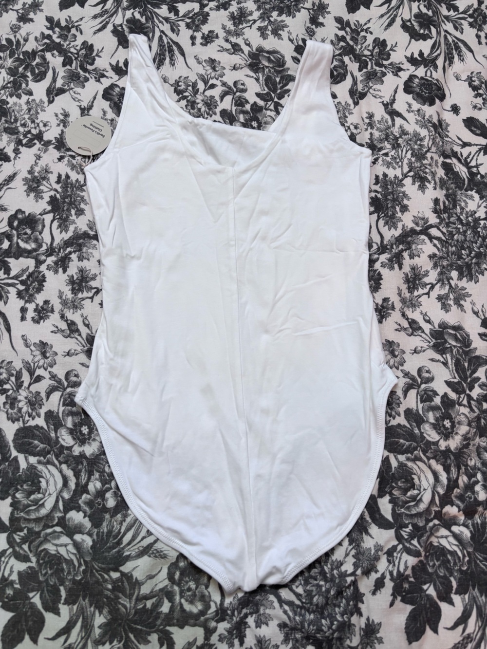 Pact White Scoop Neck Bodysuit - Picture 2 of 4